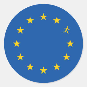 Brexit EU flag Classic Round Sticker