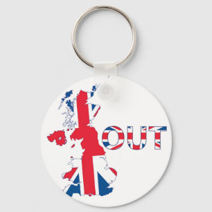 BREXIT OUT UNION JACK KEY RING