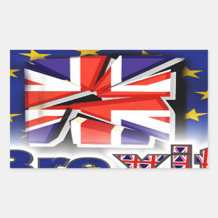 brexit rectangular sticker