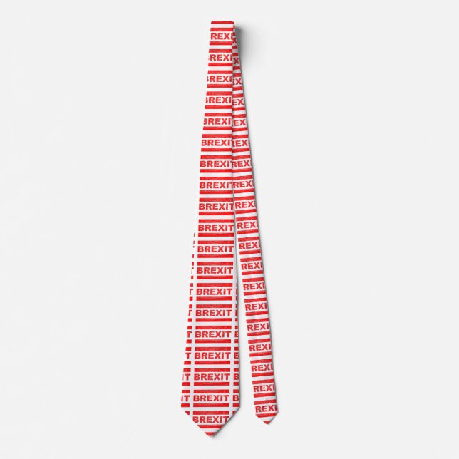 Brexit Red Stamp Tie (Front)