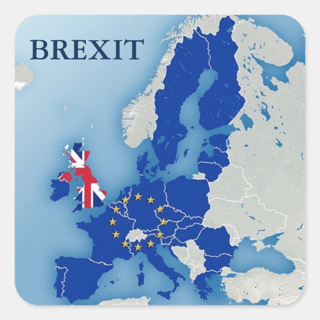 BREXIT SQUARE STICKER (Front)