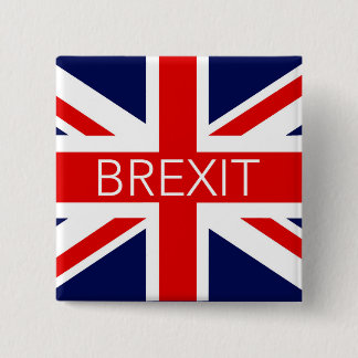 BREXIT UNION JACK - HIGH QUALITY IMAGE 15 CM SQUARE BADGE