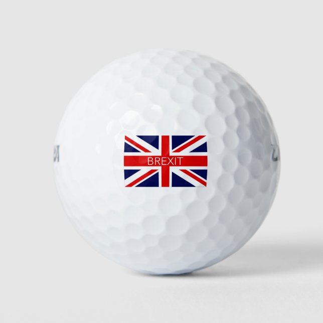 BREXIT UNION JACK - HIGH QUALITY IMAGE GOLF BALLS (Front)