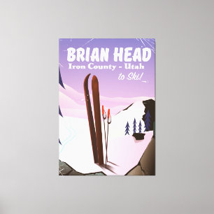 Brian Head, Iron county Utah, USA Ski poster Canvas Print