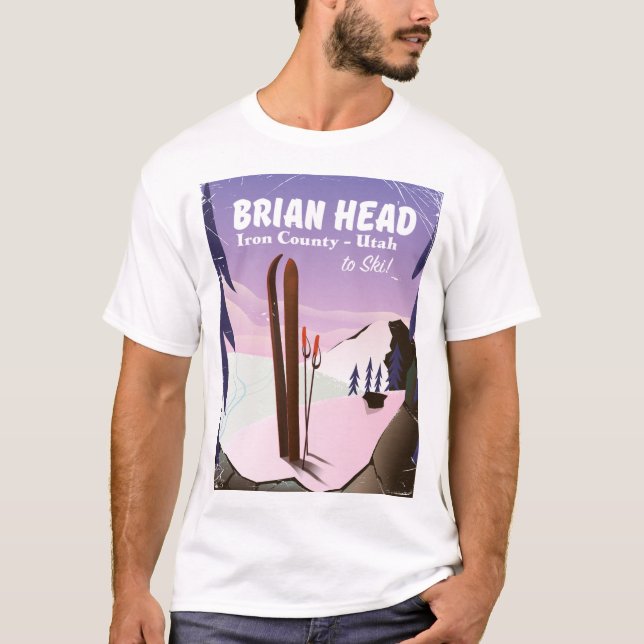 Brian Head, Iron county Utah, USA Ski poster T-Shirt (Front)