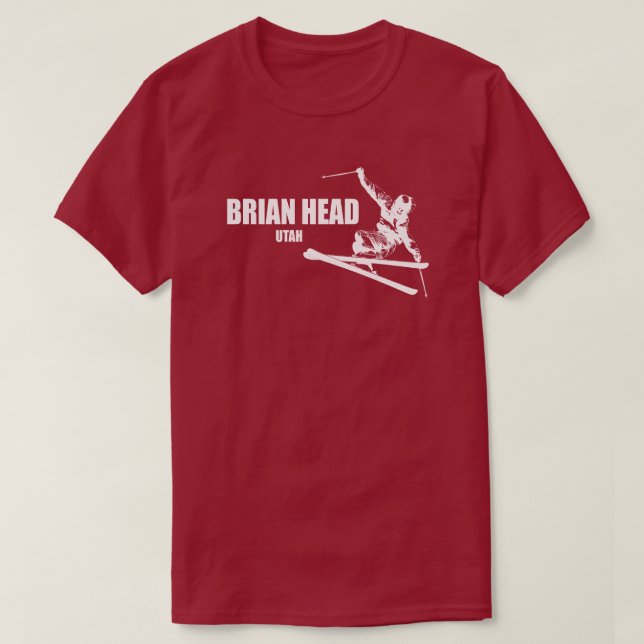 Brian Head Resort Utah Skier T-Shirt (Design Front)
