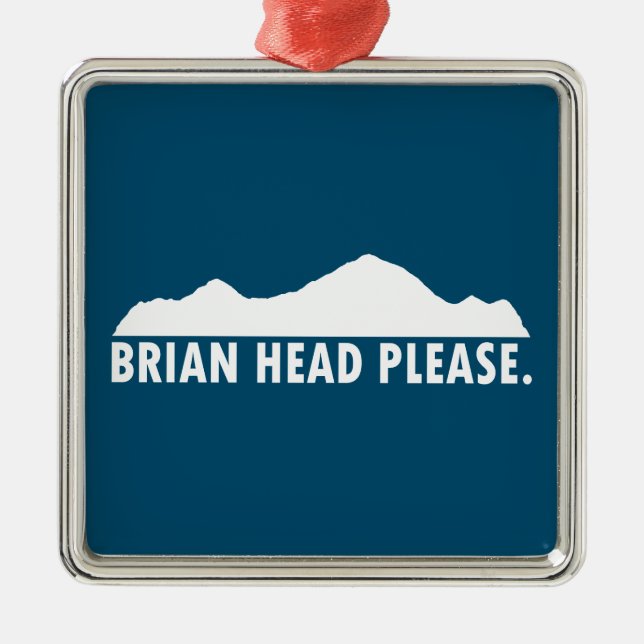 Brian Head Utah Please Metal Tree Decoration (Front)