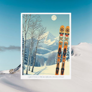 Brian Head Utah ski area Postcard