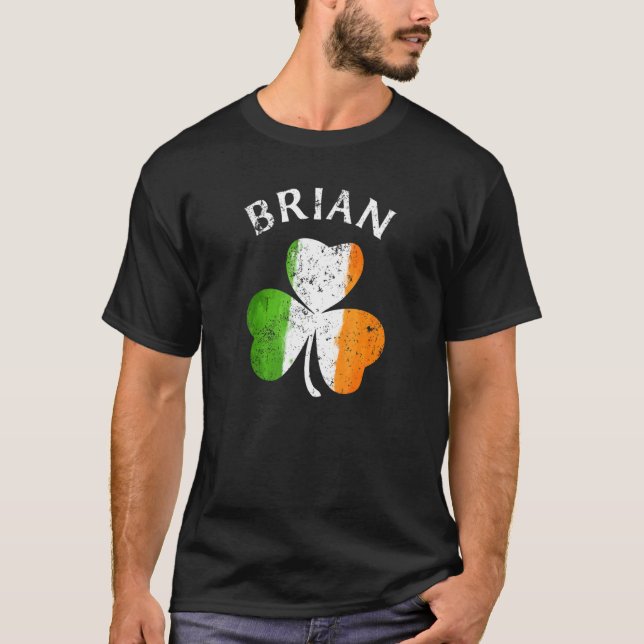 Brian Name Gift - Lucky Irish Pride T-Shirt (Front)