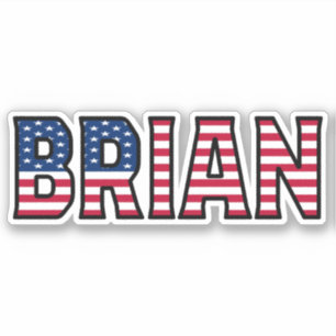 Brian Name Vorname USA Sticker Stickerset