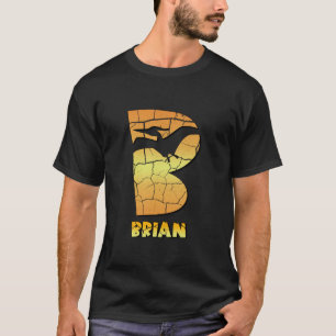 Brian personalised boys dinosaur cute custom kids  T-Shirt