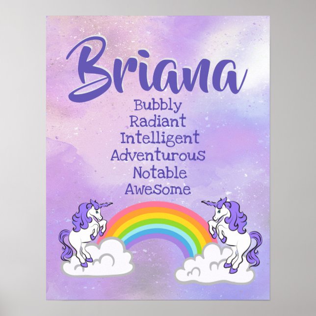 Briana Name Poster (Front)