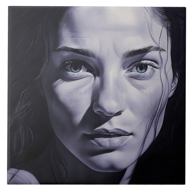 “Brianna Blue” Women In Charcoal Tile (Front)