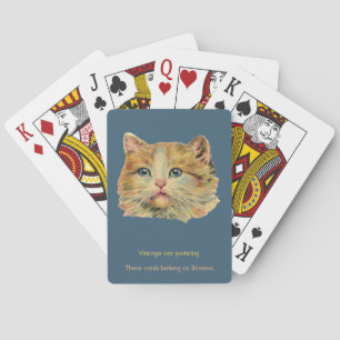 BRIANNA ~ CAT LOVERS ~ VINTAGE CAT ~ Ginger ~ Playing Cards