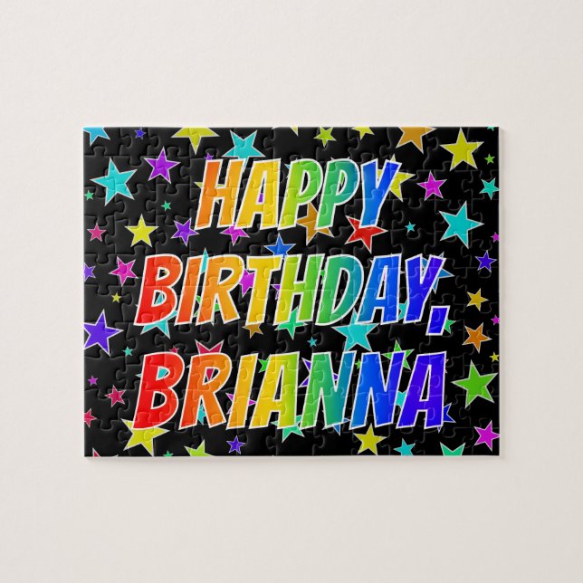 "BRIANNA" First Name, Fun "HAPPY BIRTHDAY" Jigsaw Puzzle (Horizontal)