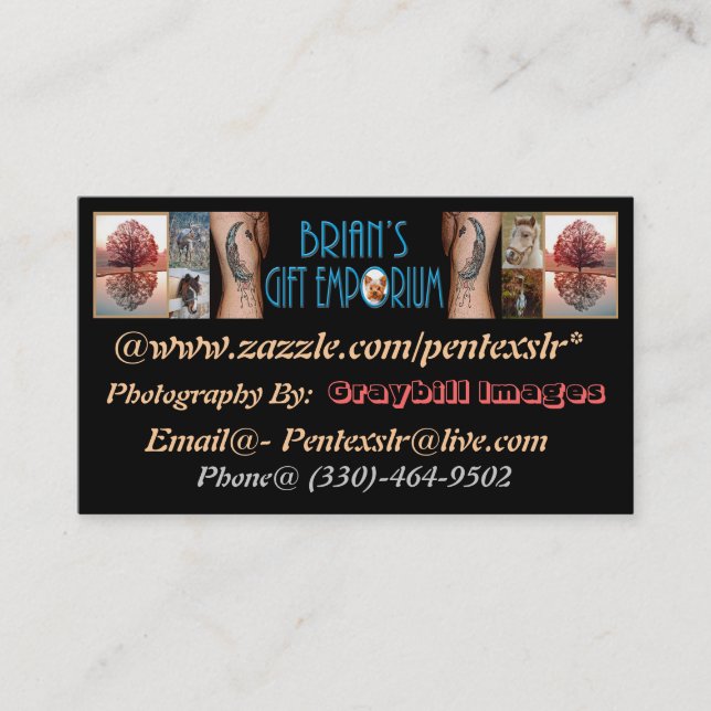 Brian's Gift Emporium Business Card (Front)