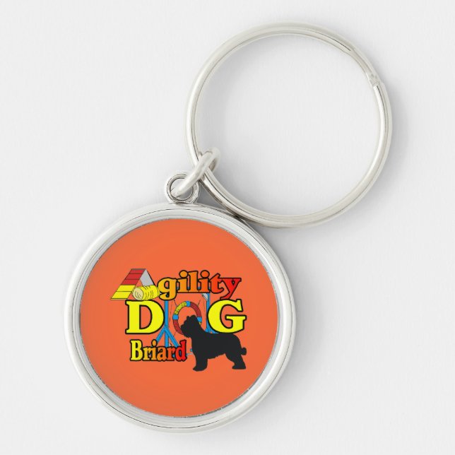 Briard Agility Key Ring (Front)