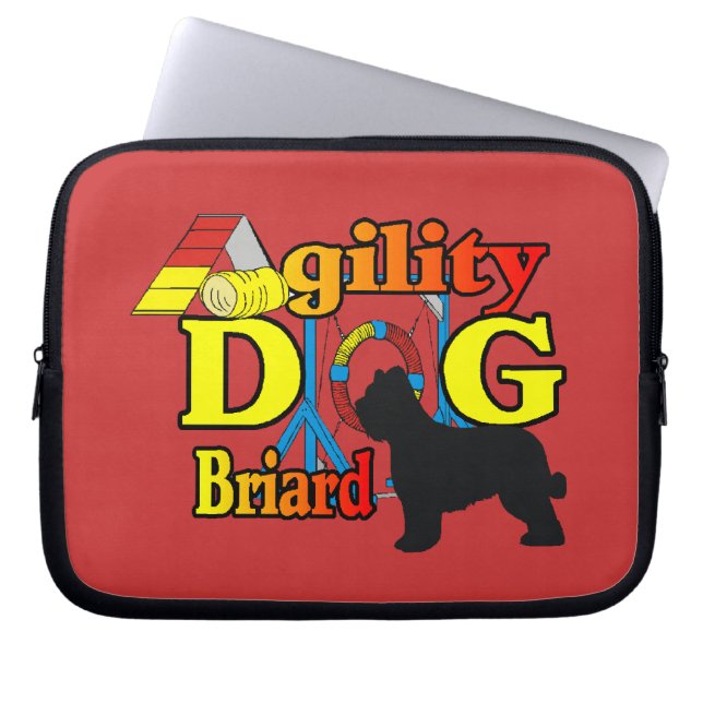 Briard Agility Laptop Sleeve (Front)