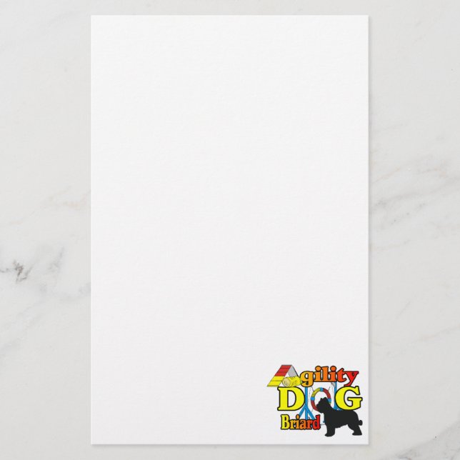 Briard Agility Stationery (Front)