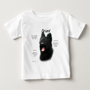 Briard (black) History Design Baby T-Shirt