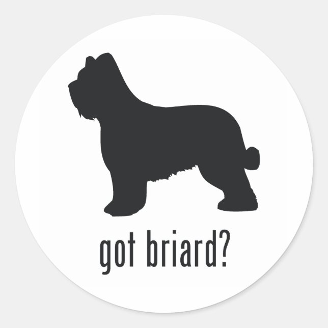 Briard Classic Round Sticker (Front)