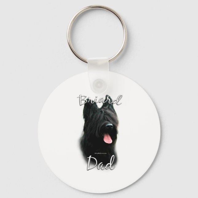 Briard Dad 2 Key Ring (Front)