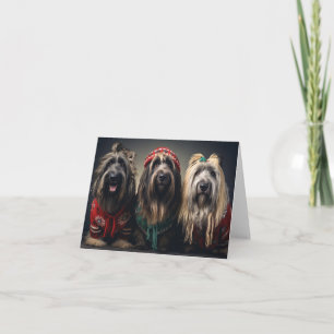 Briard Dogs Christmas Card