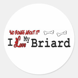 Briard (I Love) Sticker