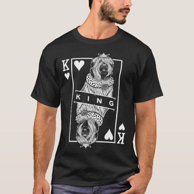 Briard King Of Hearts  Dog  Pop T-Shirt (Front)