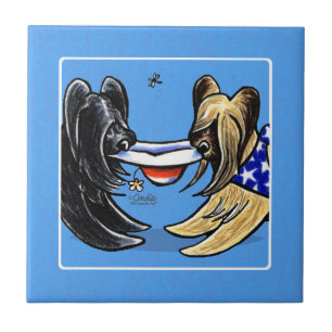 Briard Mad Hatters Off-Leash Art™ Tile