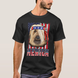 Briard Merica 4th Of July Dog Patriotic Flag T-Shirt