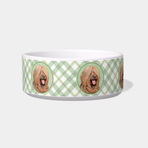 Briard Painting - Cute Original Dog Art Bowl