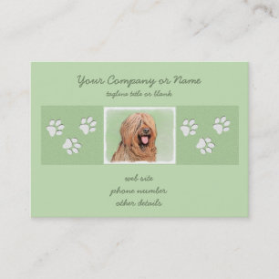 Briard Painting - Cute Original Dog Art Business Card