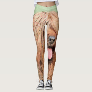Briard Painting - Cute Original Dog Art Leggings