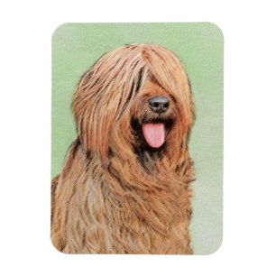 Briard Painting - Cute Original Dog Art Magnet
