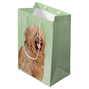 Briard Painting - Cute Original Dog Art Medium Gift Bag