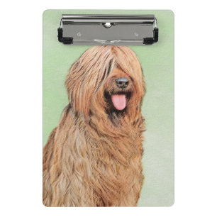 Briard Painting - Cute Original Dog Art Mini Clipboard