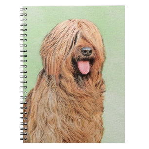Briard Painting - Cute Original Dog Art Notebook