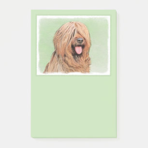 Briard Painting - Cute Original Dog Art Post-it Notes