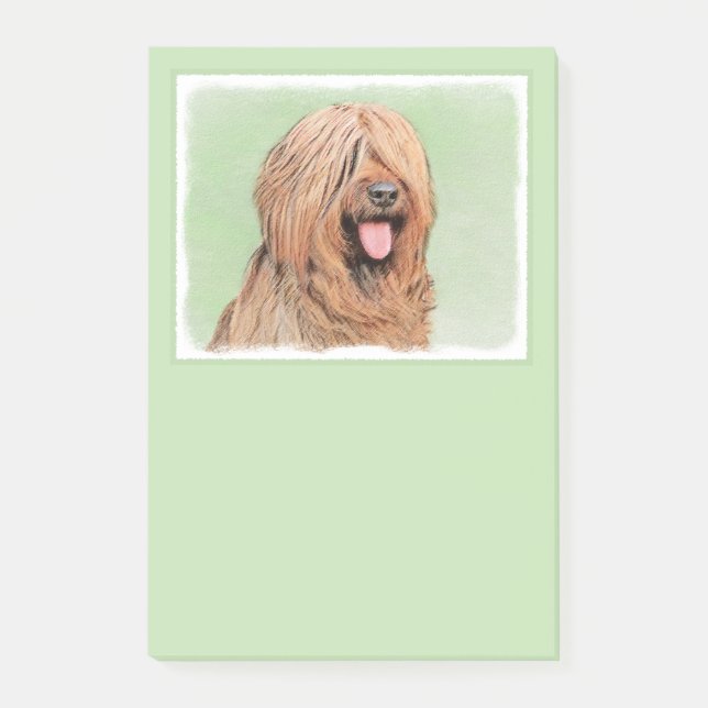 Briard Painting - Cute Original Dog Art Post-it Notes (Front)