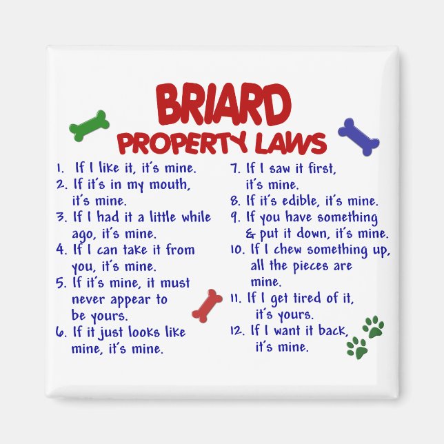 BRIARD Property Laws 2 Magnet (Front)
