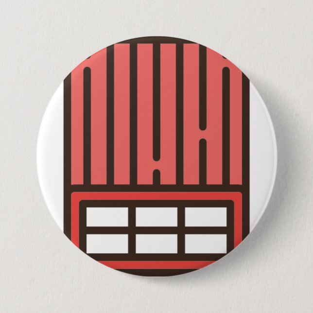 brick 7.5 cm round badge (Front)