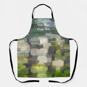 Brick Abstract Summer Green Apron