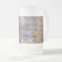 Brick Abstract Winter Fall Frosted Glass Beer Mug