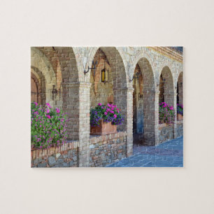Brick archway patio garden jigsaw puzzle