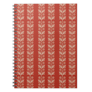 Brick Arts and Crafts Floral Stripe Notebook