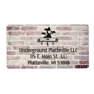 Brick Background Business Logo and address
