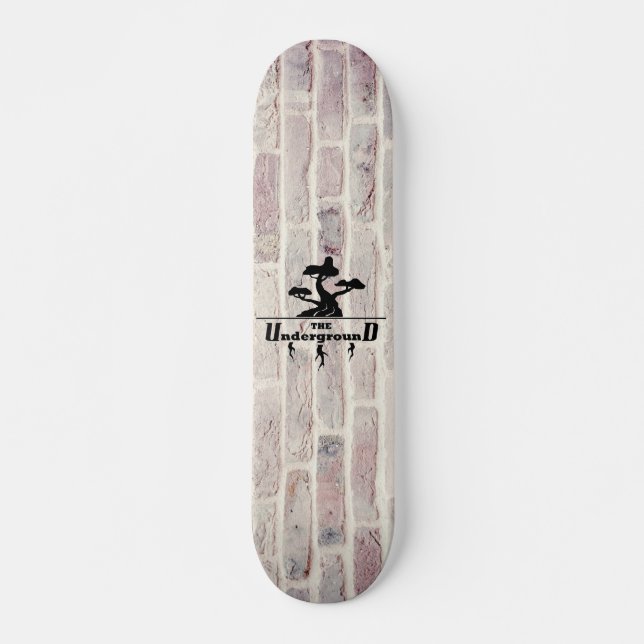 Brick background Business Logo Skateboard (Front)