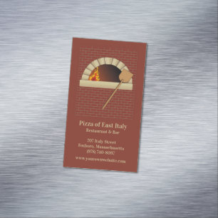 Brick Bakery Pizza Magnetic Business Card