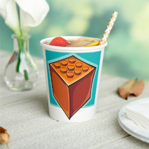 Brick Block Fun Building Toy Paper Cups